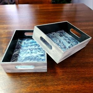 🎁 Set of 2 Handcrafted Trinket Holders